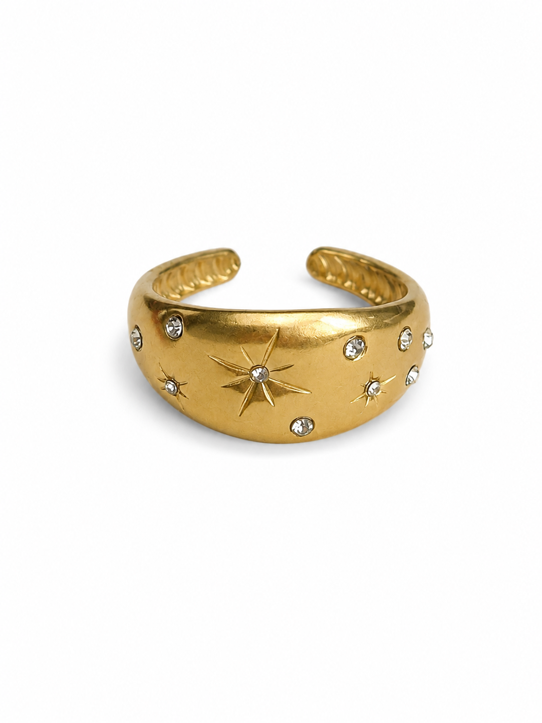 Statement ring met steentjes
