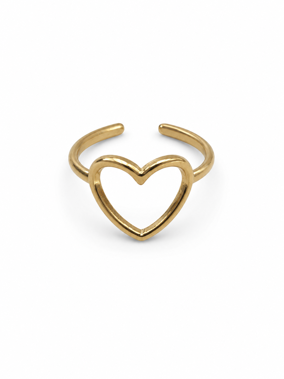 minimalistische ring met open hart