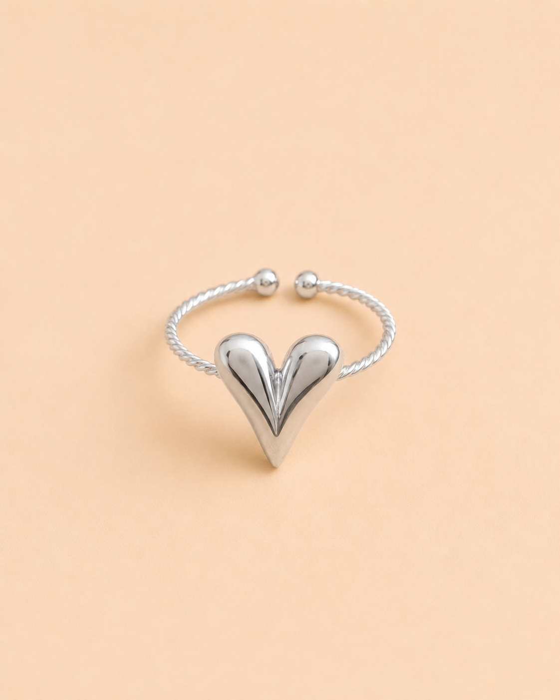 Minimalistische hartjes ring