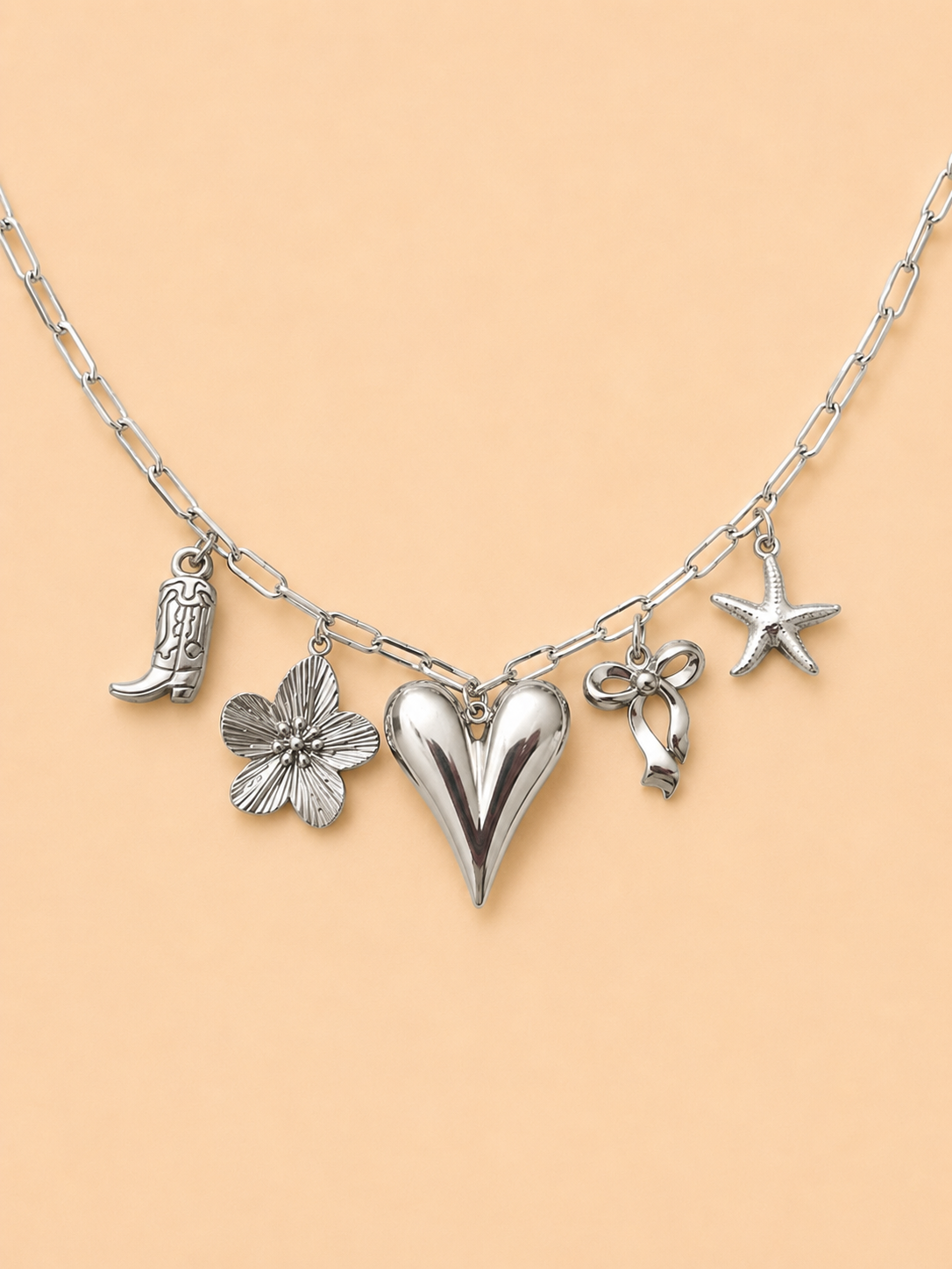 Bedel ketting met groot hart