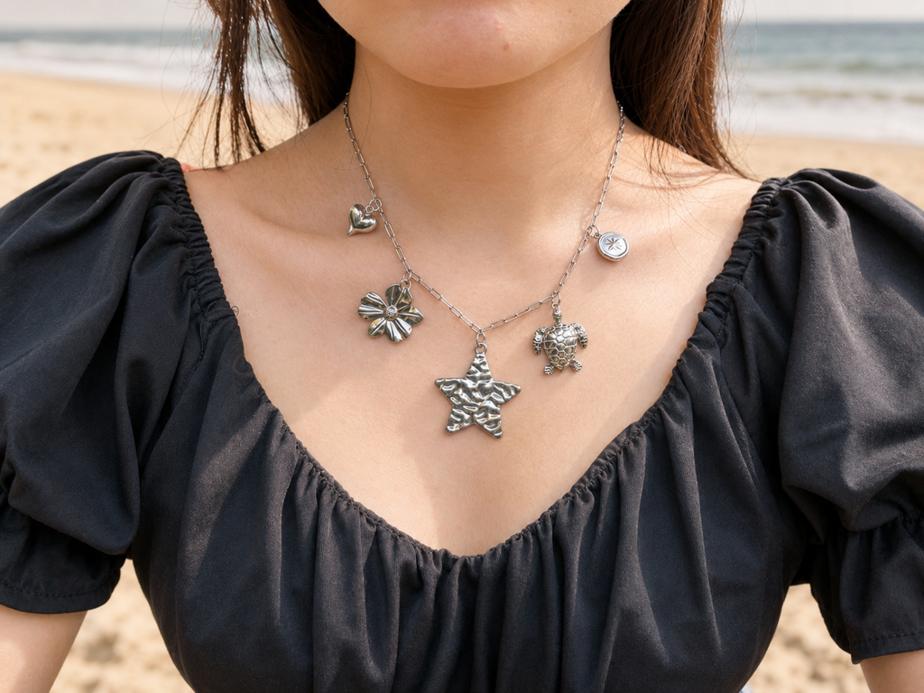 Bedel ketting met grote bedels