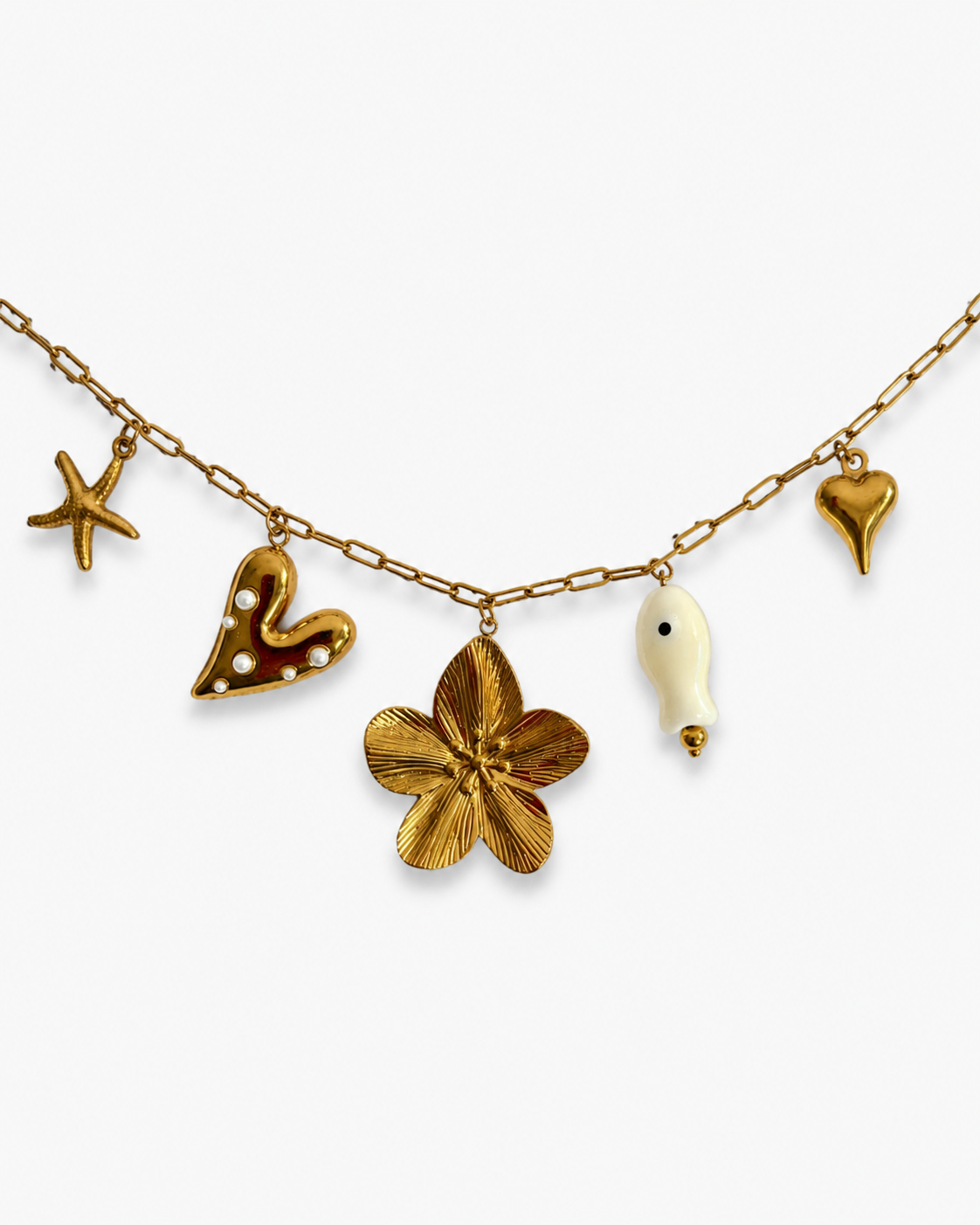gouden RVS statement bedelketting