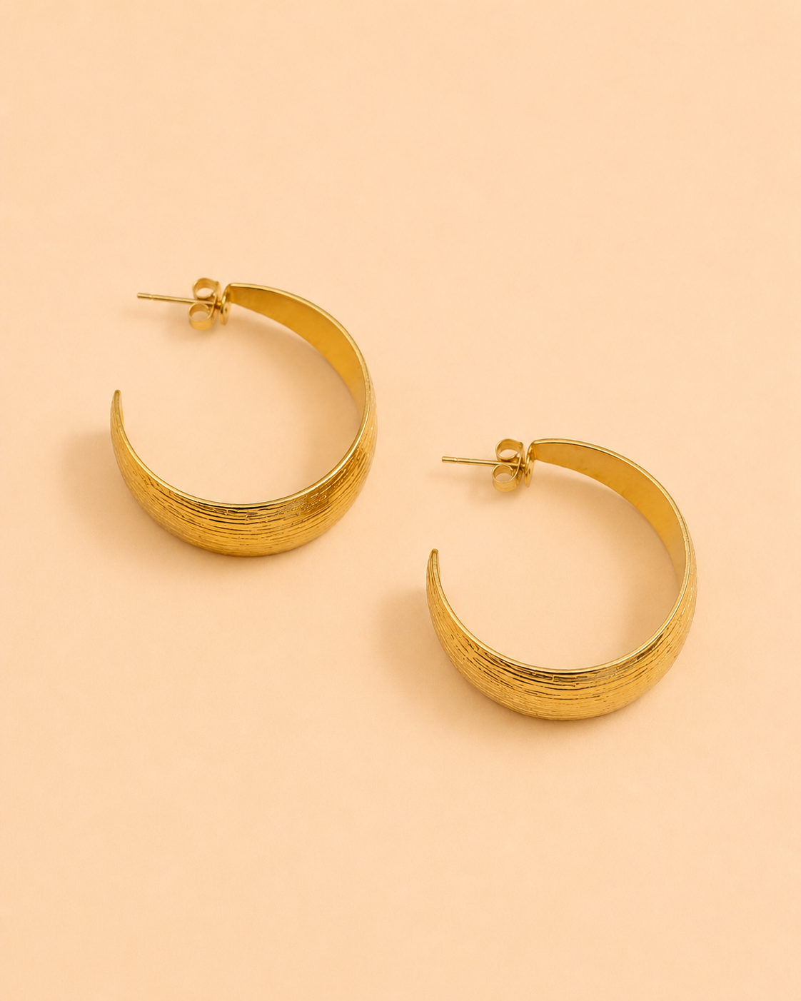 C vorm hoops goudkleurig RVS