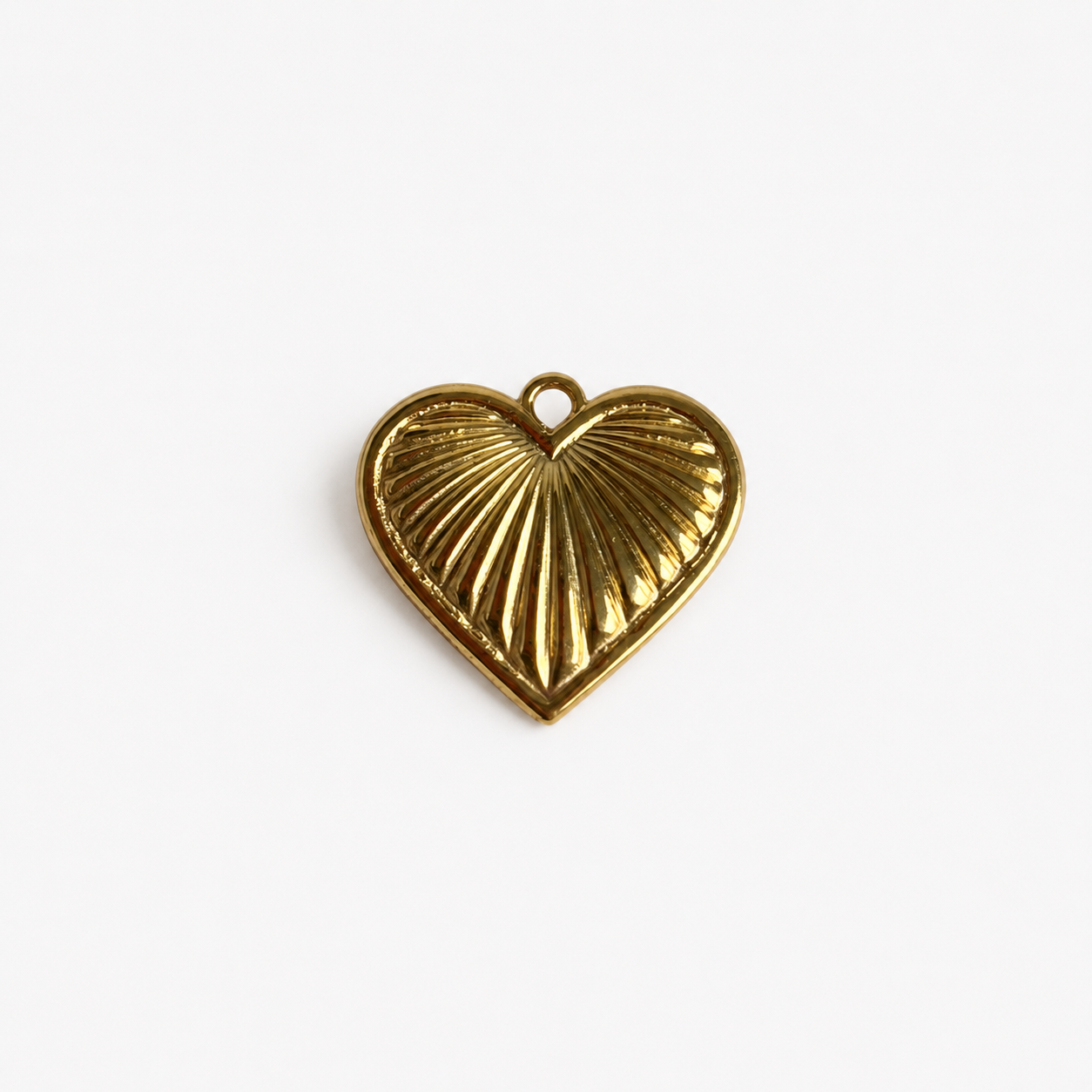 Gouden candy hart bedel voor het maken van je persoonlijke bedel ketting.