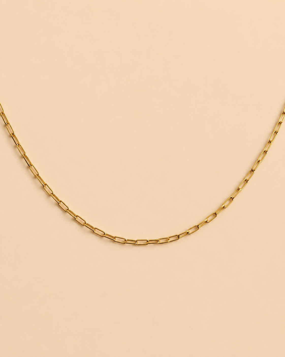 Schakel ketting draad goudkleurig RVS voor bedel ketting