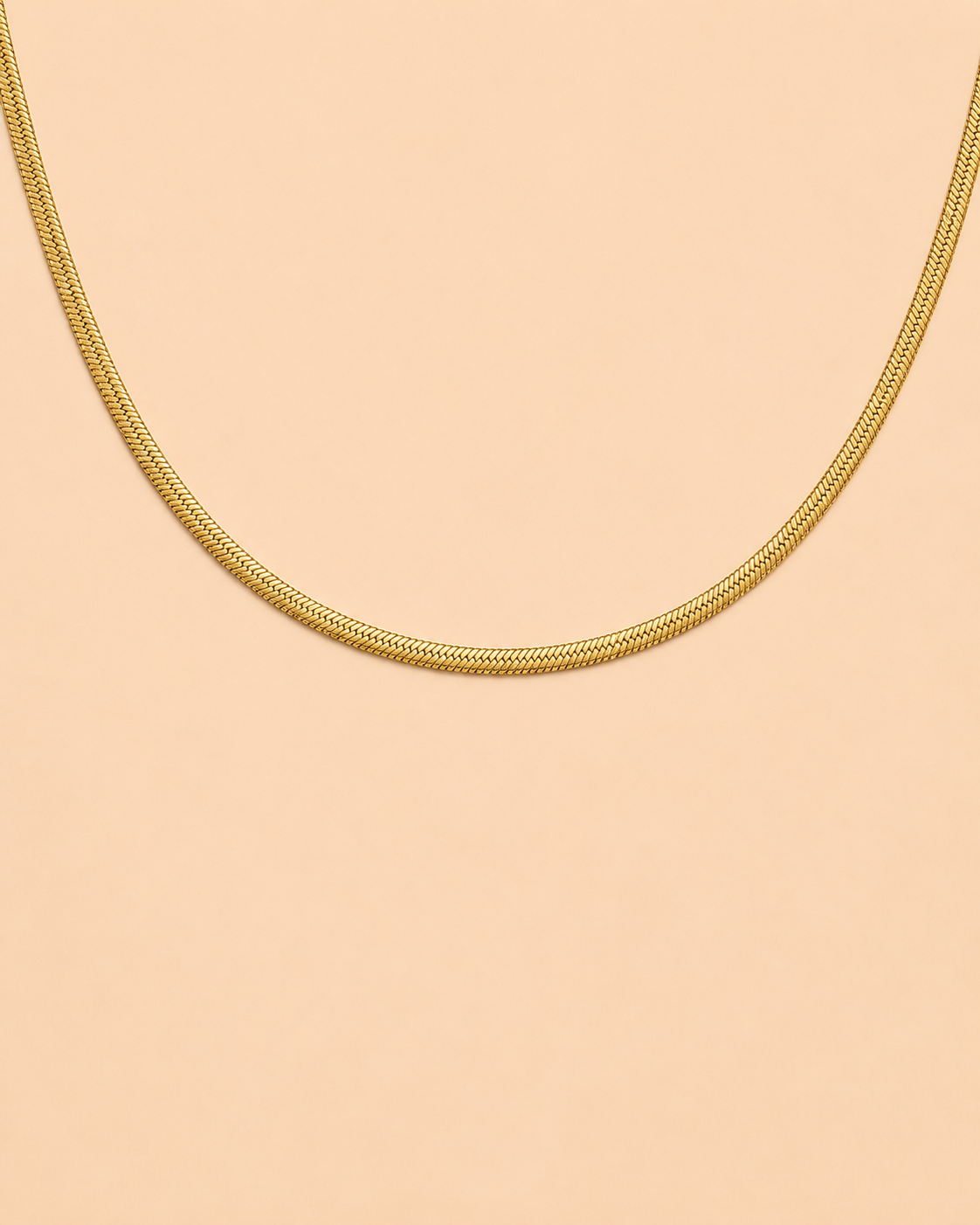 Platte slangen ketting