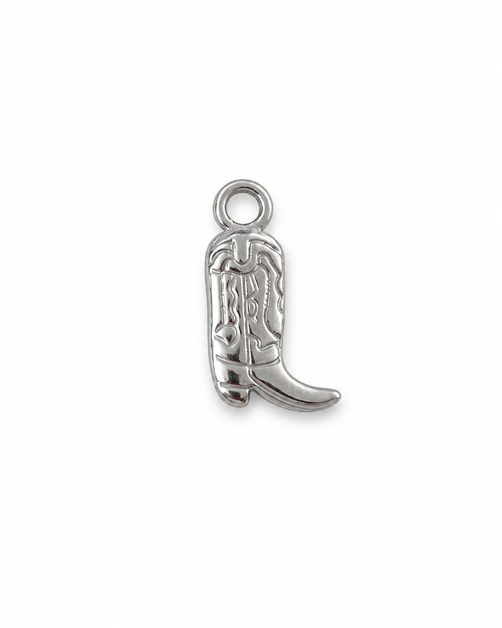 Zilveren cowboylaars bedel voor en personalised ketting of armband.
